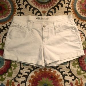 White Boyfriend shorts
